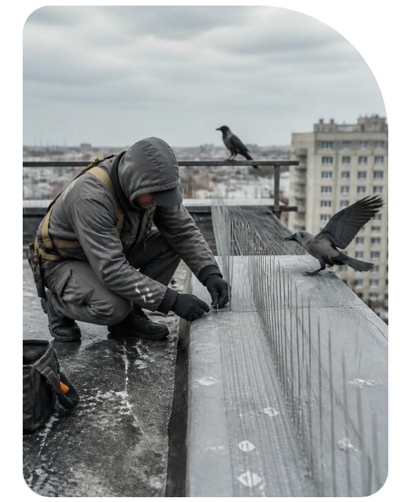 Защита от ворон под ключ в Саратове по цене от 5117 р. | Сенат-Срт